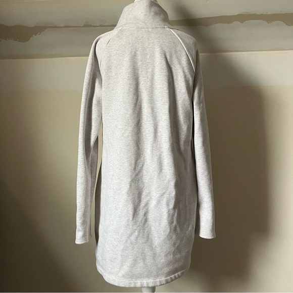Athleta Cozy Karma Asym Sweatshirt Dress in Light Grey size Small - Picture 10 of 12